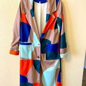 Abstract pattern coat